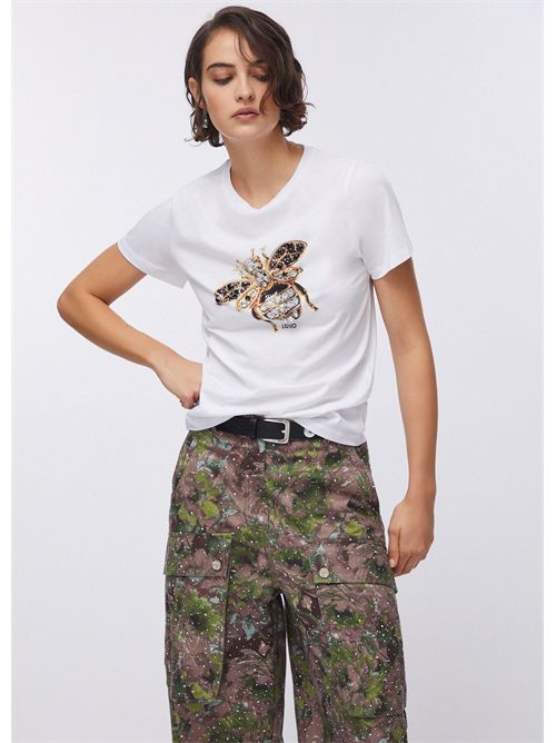 T-shirt woman white LIU JO | WA6237JS923/P9779